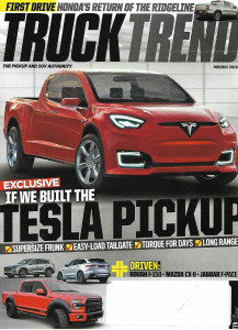 TRUCK TREND 2016 NOV - TESLA PICKUP, ROUSH F-150, MAZDA CX-9, JAGUAR F PACE
